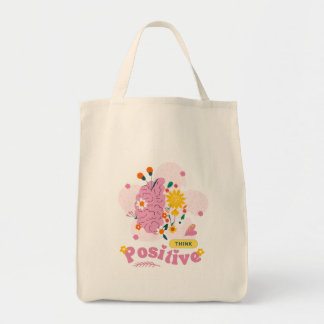 Think Positive Tote Bags Tygkasse