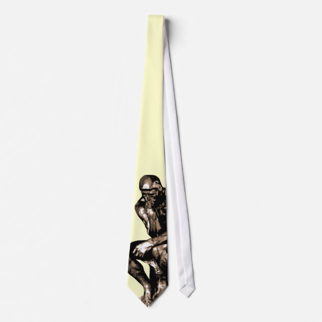 Thinker av Auguste Rodin - Tie Slips (Framsida)