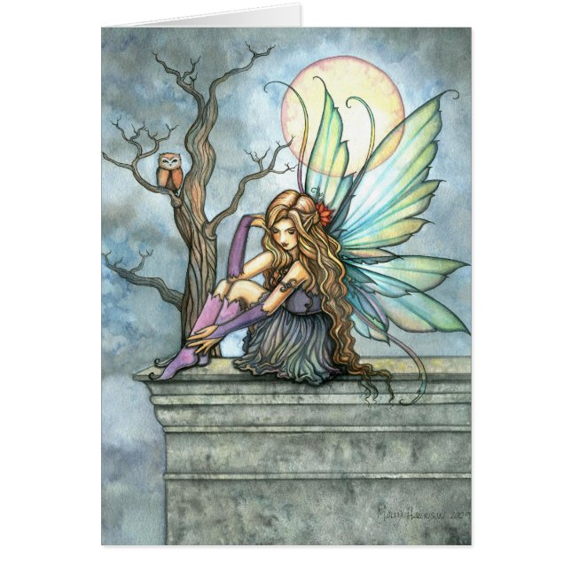 Thinker Fairy Card av Molly Harrison Hälsningskort (Framsidan)