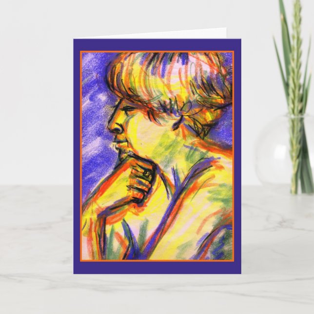 Thinker Greeting Card Kort (Framsida)