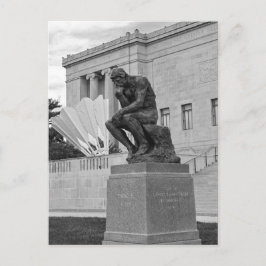 Thinker och Shuttlecock, Kansas City B/W Vykort