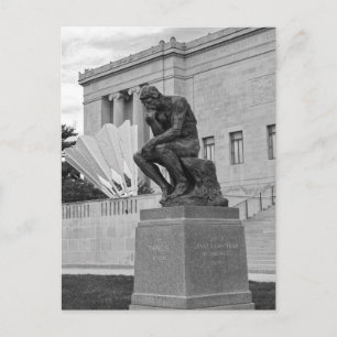 Thinker och Shuttlecock, Kansas City B/W Vykort