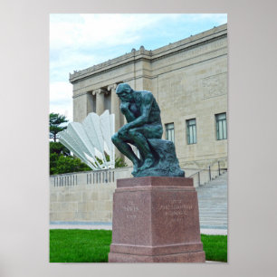 Thinker och Shuttlecock, Kansas City, MO Poster