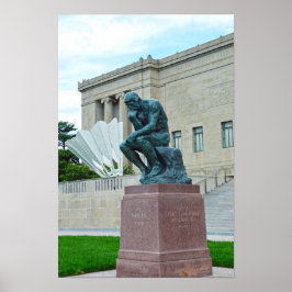 Thinker och Shuttlecock, Kansas City, MO Poster