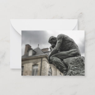 Thinker Rodin Paris Sculpture Anteckningskort