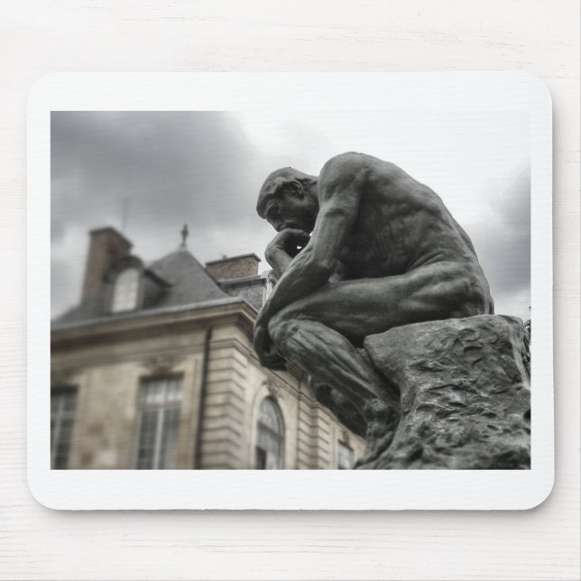 Thinker Rodin Paris Sculpture Musmatta (Framsidan)