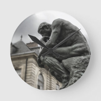 Thinker Rodin Paris Sculpture Rund Klocka