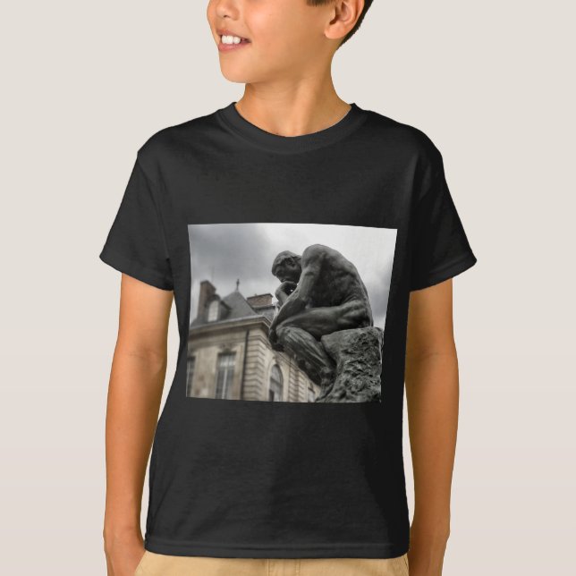 Thinker Rodin Paris Sculpture T-shirt (Framsida)