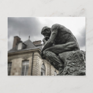 Thinker Rodin Paris Sculpture Vykort