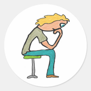 Thinker Runt Klistermärke