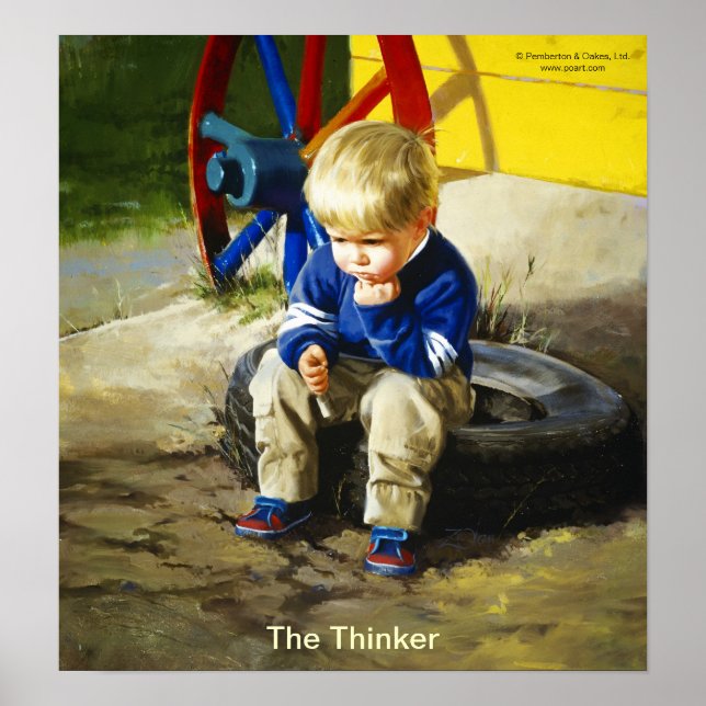 Thinker (utan kanter) poster (Framsidan)