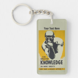 Thinker Vintage Bibliotek Poster Illinois WPA