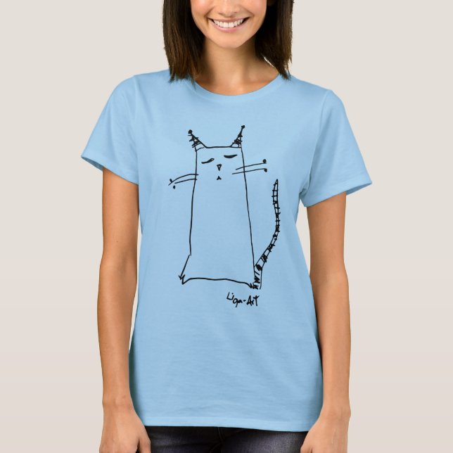 Thinkful cat T-Shirt (Framsida)