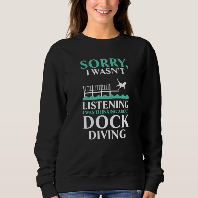 Thinking About Dock Diving Canine Water Sport Dock T Shirt (Framsida)