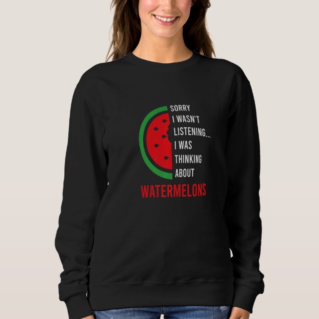 Thinking About Melons Tropical Watermelon Summer   T Shirt (Framsida)