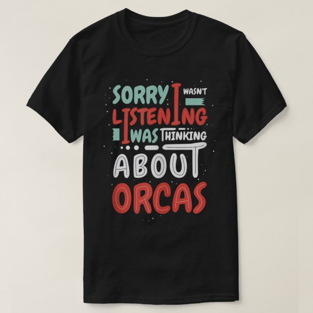 Thinking About Whales Cute Orcas Nature Tank Top T Shirt (Design framsida)