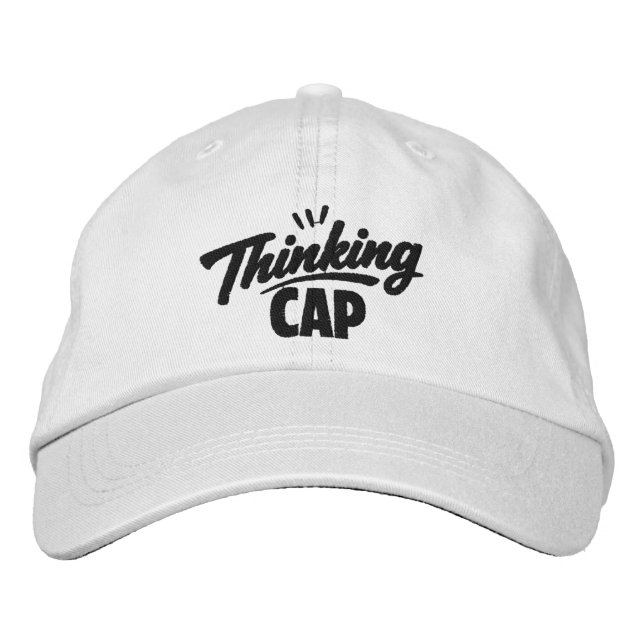 Thinking Cap Funny Humor Broderad Keps (Framsida)