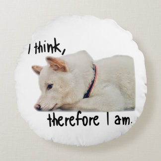 Thinking dog クッション　by koroku rund kudde