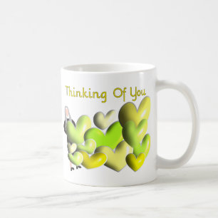 "Thinking of you" Artsy Hearts Kaffemugg