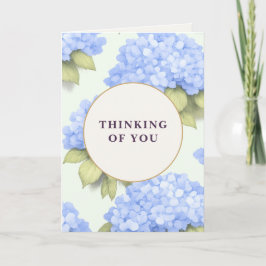 Thinking of You Card | Blue Hydrangea Floral Kort