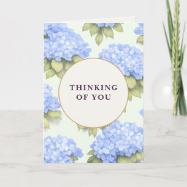 Thinking of You Card | Blue Hydrangea Floral Kort