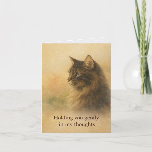 Thinking of You Cat Card | Gentle Support Helgkort (Framsida)