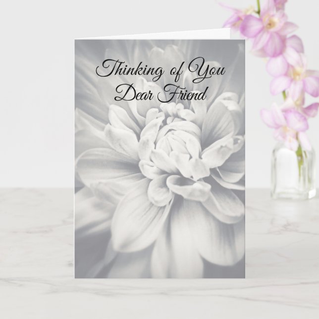 Thinking of You Dear Friend Custom Floral Kort (Orkide)