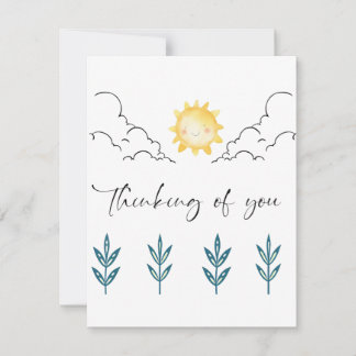 Thinking of you Flat Note Card Anteckningskort