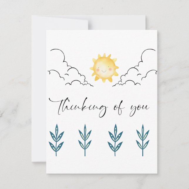 Thinking of you Flat Note Card Anteckningskort (Framsida)
