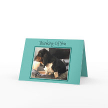 "Thinking of you"-kort W/Cute Basset hittades