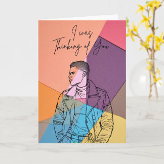 Thinking of You – Modern Artistic Greeting Card Kort