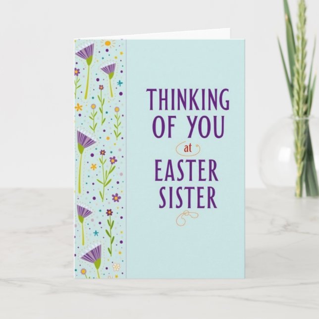 Thinking Of You Sister Card Kort (Framsida)