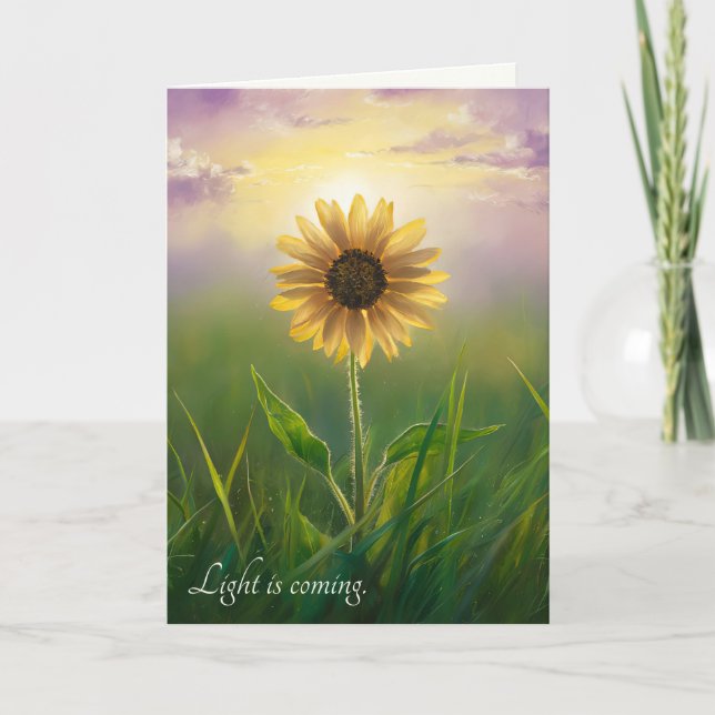 Thinking of You Sunflower Sunshine Kort (Framsida)