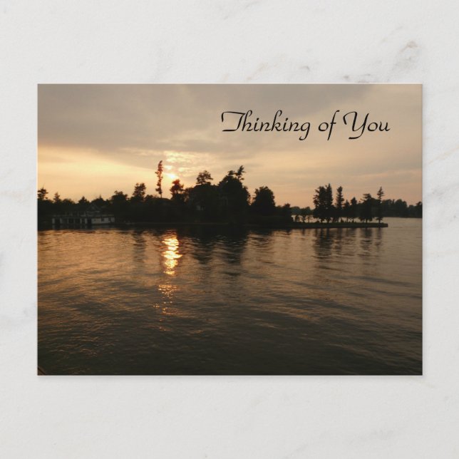 "Thinking of You"-Tusan Islands Sunset Vykort (Framsida)