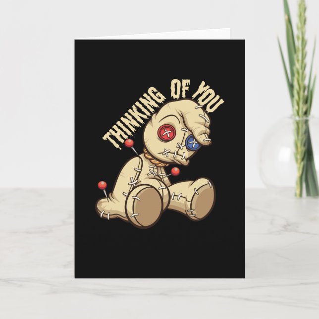 Thinking Of You Voodoo Doll Voodoo Kort (Framsida)
