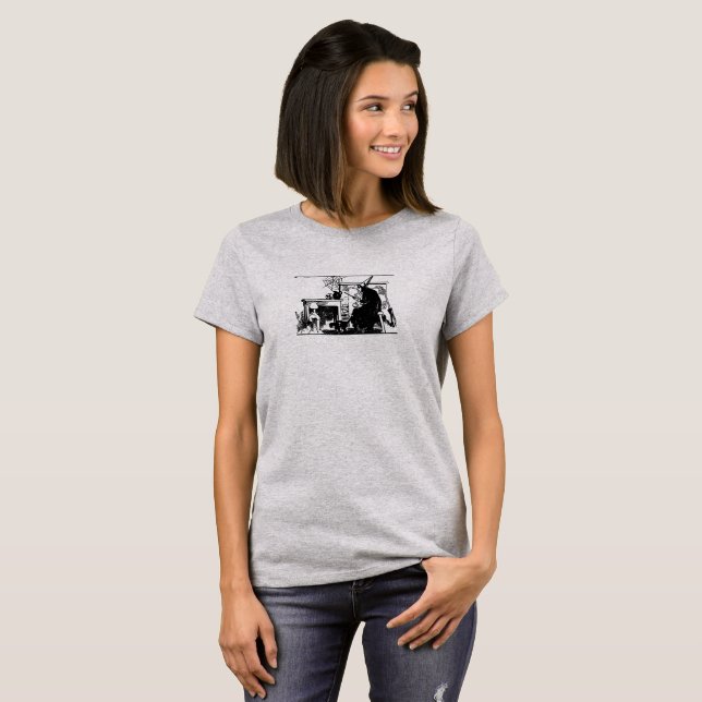 Thinking Witch Happy halloween Shirt Tee Shirt (Hel framsida)