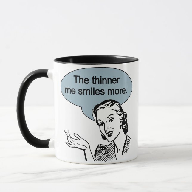 Thinner Me Smiles More Mugg (Vänster)