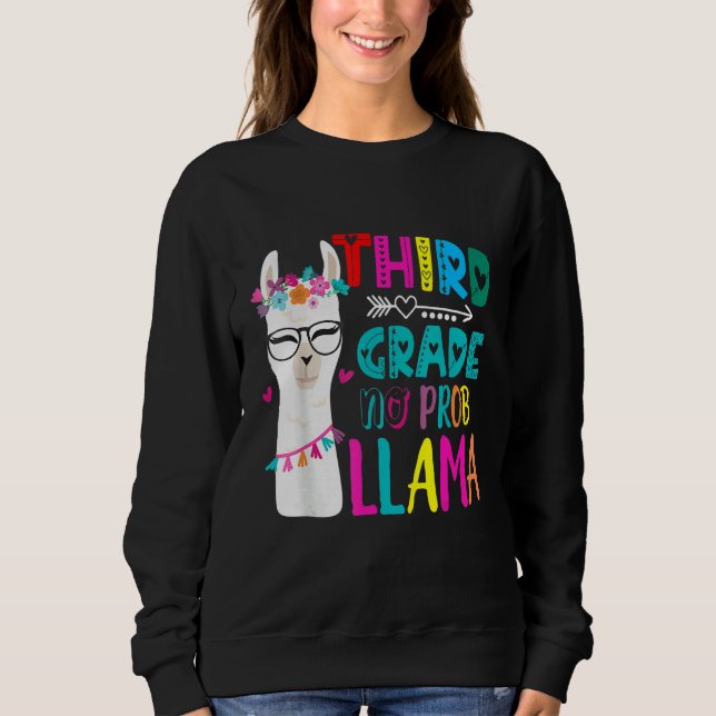 Third 3rd Grade Teacher Back To School No Prob Lla T Shirt (Framsida)