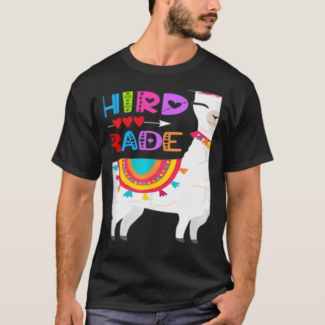 Third 3rd Grade Teacher No Prob Llama First Day Gi T Shirt (Framsida)