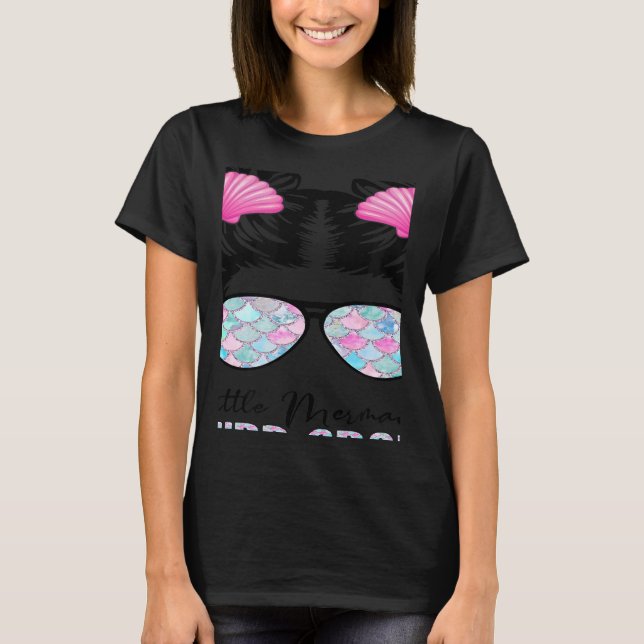 Third Grade Mermaid Messy Bun Back To School Tie D T Shirt (Framsida)