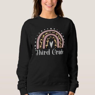 Third Grade Teacher Leopard Rainbow 3rd Grade Teac T Shirt