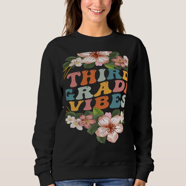 Third Grade Vibes  3rd Grade Team Retro 1st Day of T Shirt (Framsida)