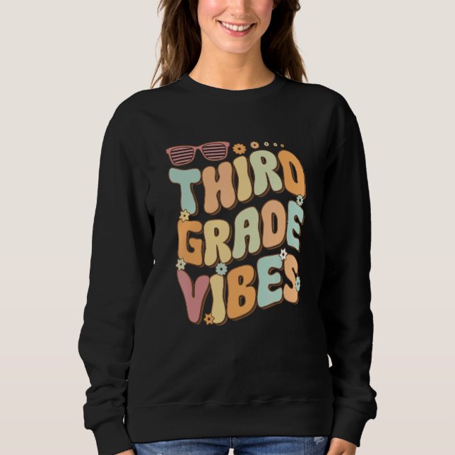 Third Grade Vibes  3rd Grade Team Retro 1st Day of T Shirt (Framsida)