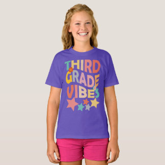 Third Grade Vibes For Girls Boys 3rd Grade Teacher T Shirt