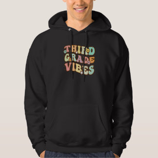 Third Grade Vibes Retro Teacher Kids Back To Schoo Hoodie