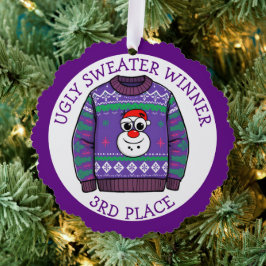 Third Place Ugly Sweater Winner Christmas