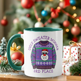 Third Place Ugly Sweater Winner Christmas Mugg