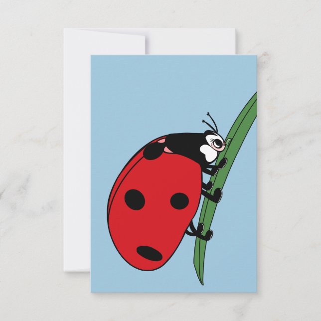 Thirsty Ladybug Tack Kort (Framsida)