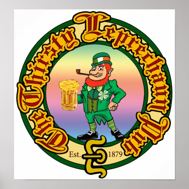 Thirsty Leprechaun Pub Poster (Framsidan)