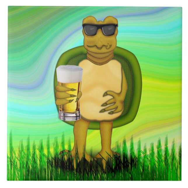 Thirsty Turtle Kakelplatta (Framsidan)